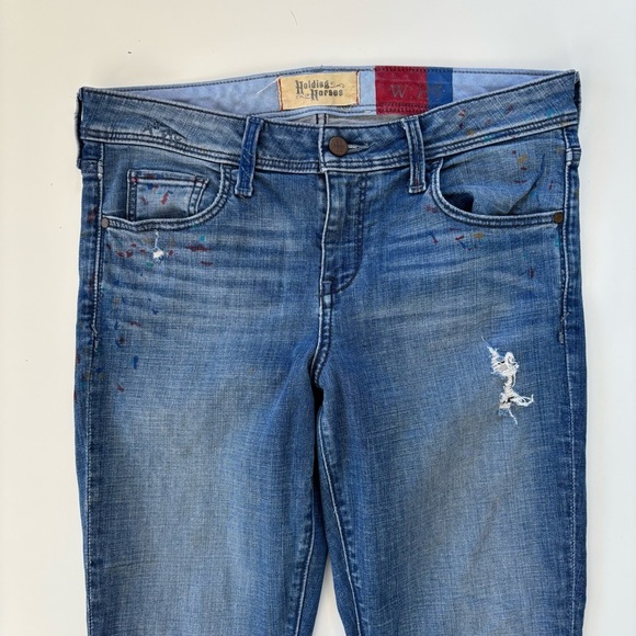 Anthropologie Holding Horses Women's Paint Splattered Skinny Jeans Size 29 - Picture 3 of 10